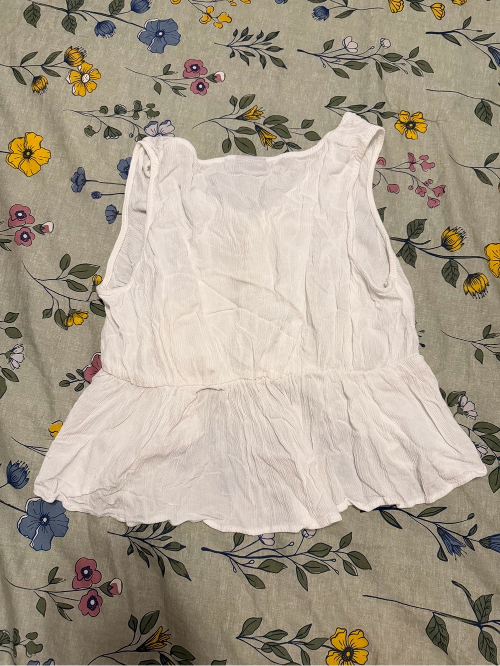 ASOS White Tie-Front Ruffle Camisole - Picture 4 of 4